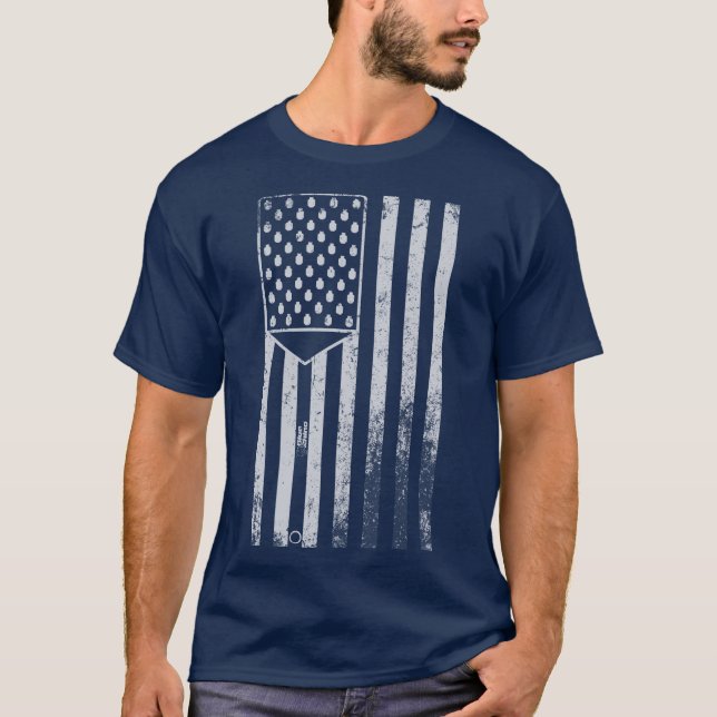 Blue Rhino "American Flag Spatula" Men's T-Shirt (Front)