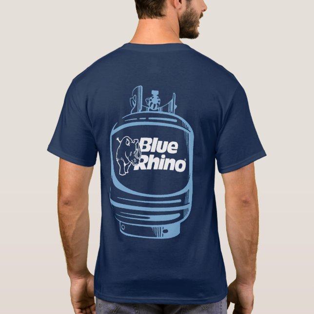Blue Rhino "Tank" Dark Men's T-Shirt (Back)