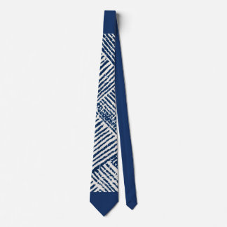 Blue Rhythm | Indigo Blue Geometric Pattern Tie