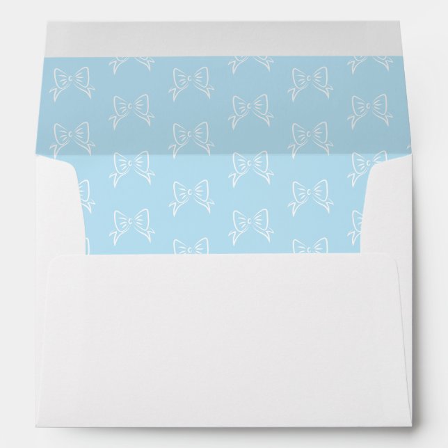 Blue Ribbon Baby Boy Shower  Envelope (Back (Bottom))