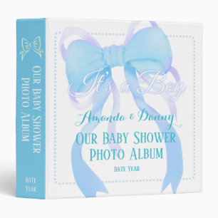 Blue Ribbon Baby Shower Boy Binder