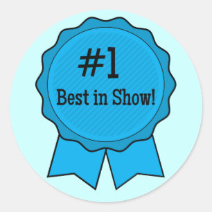 Blue Ribbon Best in Show Classic Round Sticker