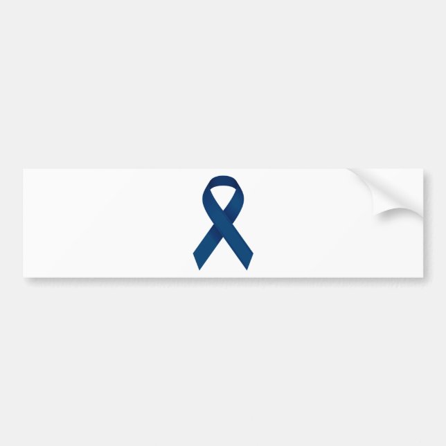 Blue ribbon bumper sticker (Front)