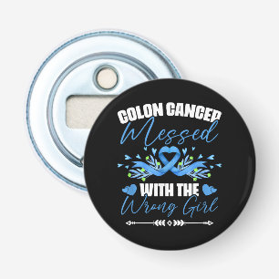 Blue Ribbon Colon Cancer Girl Survivor  Bottle Opener