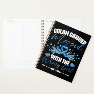 Blue Ribbon Colon Cancer Girl Survivor  Planner