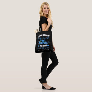 Blue Ribbon Colon Cancer Girl Survivor  Tote Bag