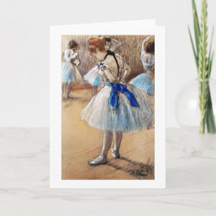 Blue Ribbon Dancer, Edgar Degas Card