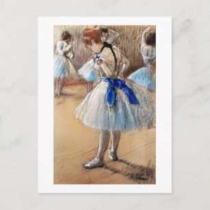 Blue Ribbon Dancer, Edgar Degas Postcard