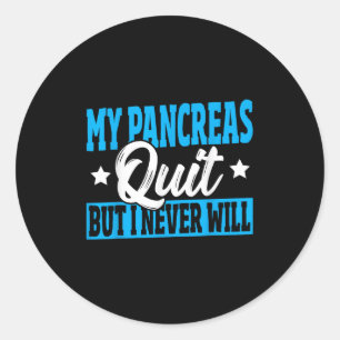 Blue Ribbon Diabetes Awareness Diabetic Life Diabe Classic Round Sticker