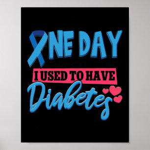 Blue Ribbon Diabetes Awareness Kids  Poster