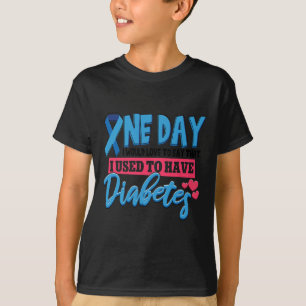Blue Ribbon Diabetes Awareness Kids  T-Shirt