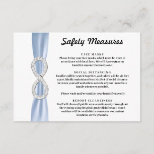 Blue Ribbon Diamond Infinity Safety Measures Enclosure Card