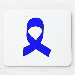 Blue Ribbon Drawing Mouse Pad