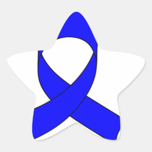 Blue Ribbon Drawing Star Sticker