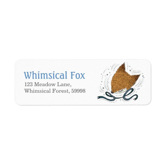 Blue Ribbon, Fox Return Address Label (Front)