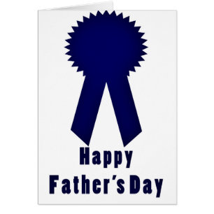 Blue Ribbon Happy Father's Day Card