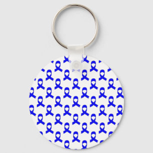 Blue Ribbon Pattern Keychain