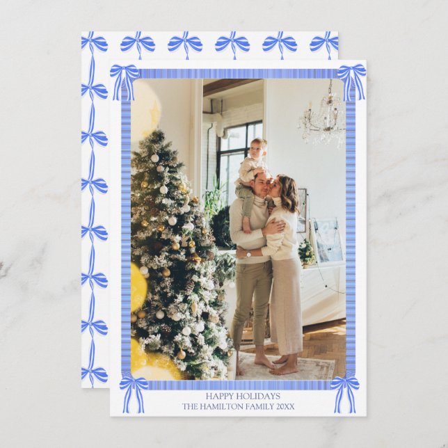 Blue Ribbon Photo Grandmillennial Holiday (Front/Back)