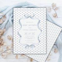 Blue Ribbon Polkadot  Baby Shower