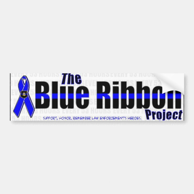 Blue Ribbon Project Bumper Sticker (Front)