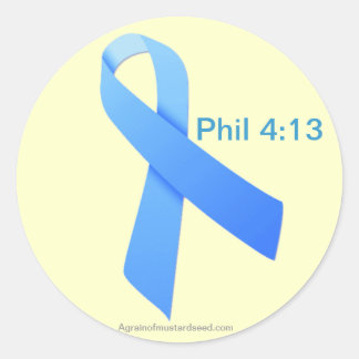 Blue Ribbon Prostate Classic Round Sticker