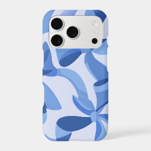Blue Ribbon Silhouette iPhone Case Blue Coquette