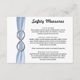 Blue Ribbon Silver Infinity Safety Measures Enclosure Card
