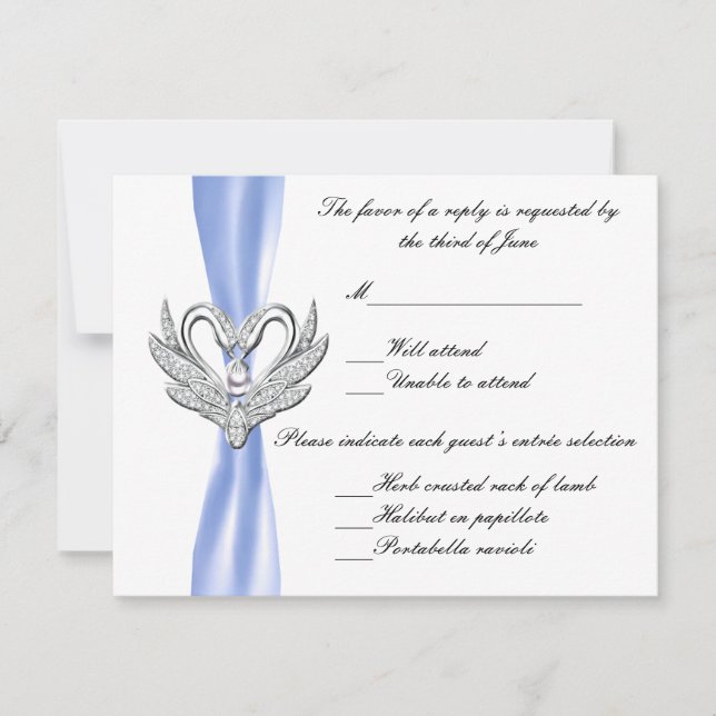 Blue Ribbon Silver Swans Response Card (Front)