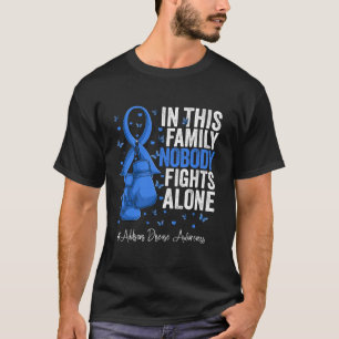 Blue Ribbon Survivor Fighter Addisons Disease Awar T-Shirt