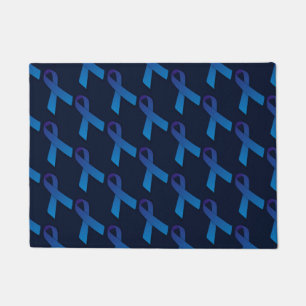 Blue Ribbon Tiled Pattern Doormat
