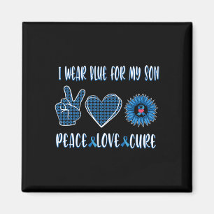 Blue Ribbon To My Son November Diabetes Awareness  Magnet