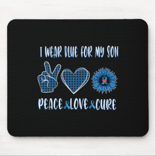 Blue Ribbon To My Son November Diabetes Awareness  Mouse Pad