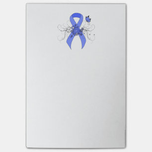 Blue Ribbon with Butterfly Post-it Notes