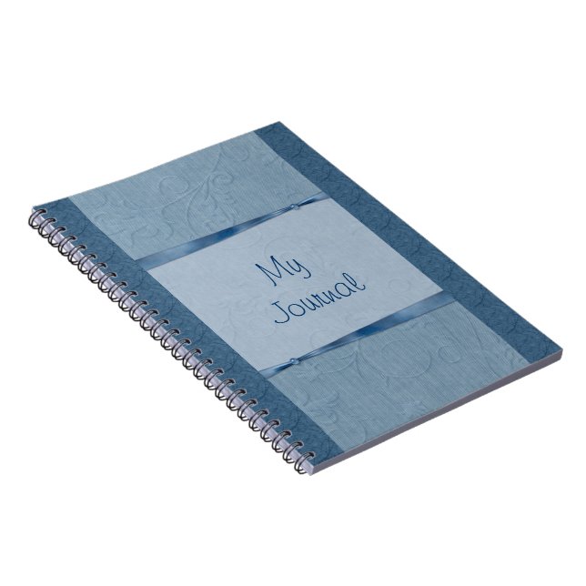 Blue Ribbons and Pearls Journal Notebook (Right Side)