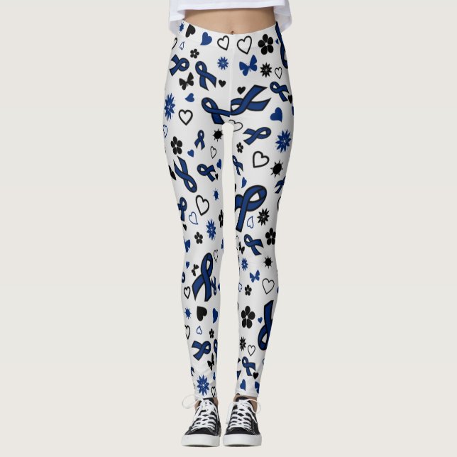 Blue Ribbons Multi...Epstein Barr Leggings (Front)