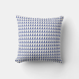 Blue Ribbons Throw Pillow