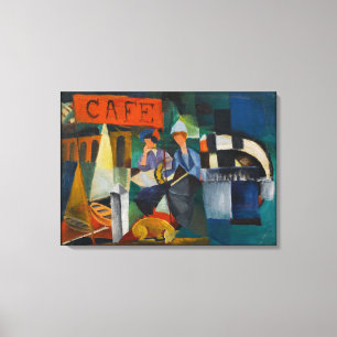 Blue Rider Cafe Expressionist Art Reproduction Canvas Print
