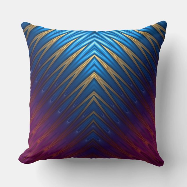 Blue Ridge Gold Throw Pillow (Front)