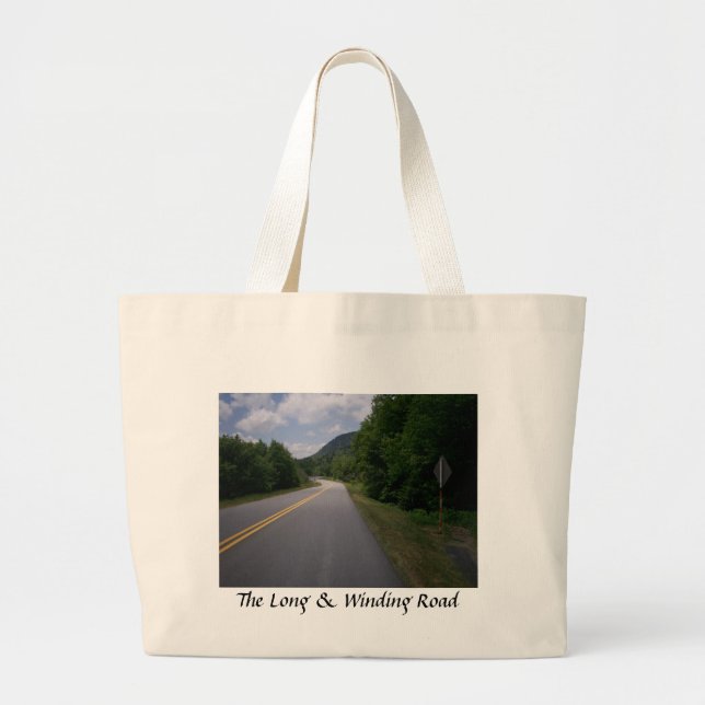 Blue Ridge Motorcycle Ride 10 Large Tote Bag (Front)