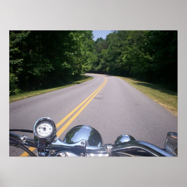 Blue Ridge Motorcycle Ride 3 Poster (Front)