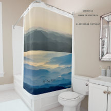 Blue Ridge Mountain Sunrise Sunset Shower Curtain