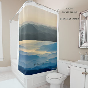 Blue Ridge Mountain Sunrise  Sunset Shower Curtain