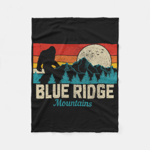 Blue Ridge Mountains Bigfoot Vintage Hiking Hunter Fleece Blanket