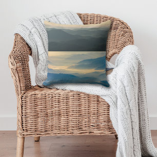 Blue Ridge Mountains Day to Dusk  Throw Pillow