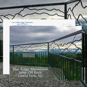 Blue Ridge Mountains Jump Off Rock NC Photographic Postcard