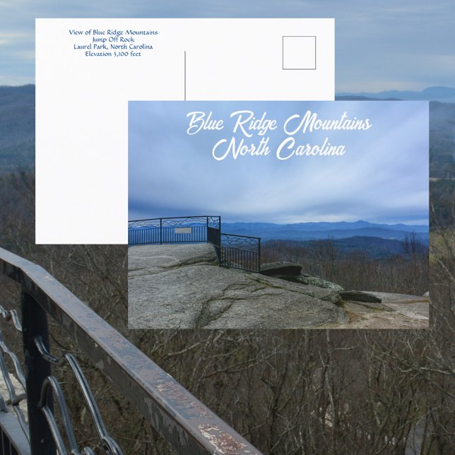 Blue Ridge Mountains Laurel Park Jump Off Rock NC Postcard (Creator Uploaded)