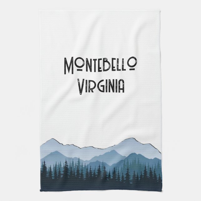 Blue Ridge Mountains, Montebello customizable Kitchen Towel (Vertical)