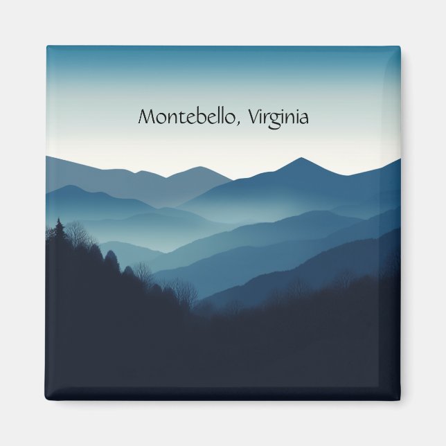 Blue Ridge Mountains, Montebello customizable Magnet (Front)