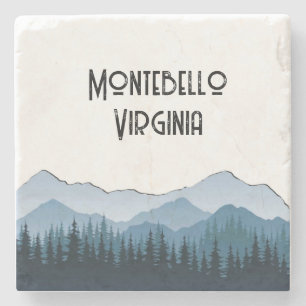Blue Ridge Mountains, Montebello customizable Stone Coaster