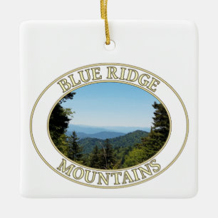 Blue Ridge Mountains of North Carolina Ceramic Ornament